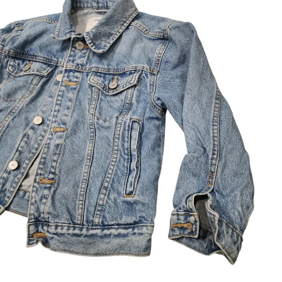 Old Navy Kids Classic Denim Jacket Jean Trucker Size S (6–7) - Picture 5 of 6
